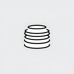 Vector of a stack of coins.