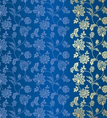 wedding card design, traditional paisley floral pattern , royal India	