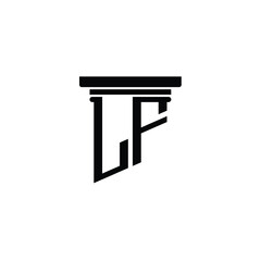LF monogram logo design letter text name symbol monochrome logotype alphabet character simple logo