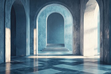 Fototapeta premium Interior empty room minimalist background