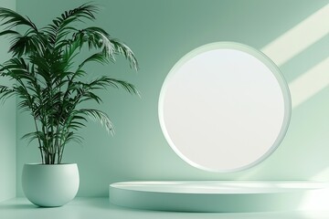 Interior empty room minimalist background