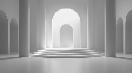 Interior empty room minimalist background