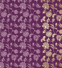 wedding card design, traditional paisley floral pattern , royal India	