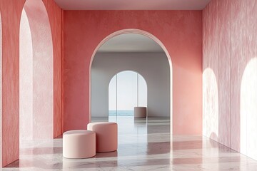 Interior empty room minimalist background