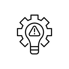 Business risk outline icons, minimalist vector illustration ,simple transparent graphic element .Isolated on white background