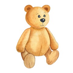 teddy bear watercolor illustration