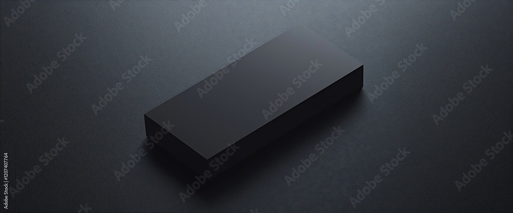 Poster Dark rectangular box on a dark surface.