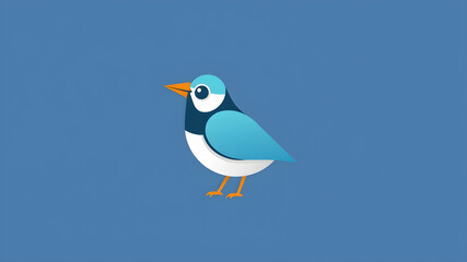 Fototapeta premium Bird logo icon illustration. Generative AI