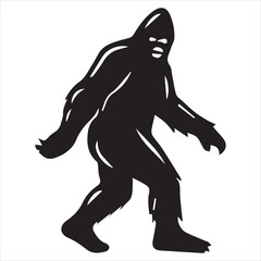 Fototapeta premium Unique Bigfoot Sasquatch Silhouette Vector Design 