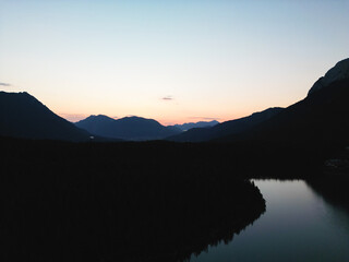 defaultSun rise at Lake Eibsee in Garmisch-Partenkirchen in Bavaria.