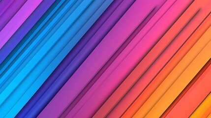A vibrant, diagonal gradient background featuring shades of blue, purple, and orange, creating a lively and dynamic visual effect.