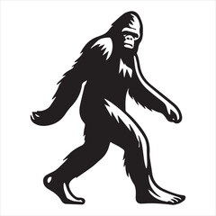 Fototapeta premium Unique Bigfoot Sasquatch Silhouette Vector Design 