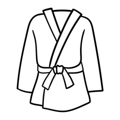 Hand drawn doodle kimono on white background. © Павел Костенко