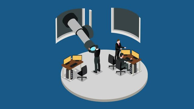 space exploration and research 3d animation cartoon
