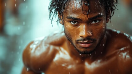 Intense Training Session of a Determined Young Athlete Pushing Limits