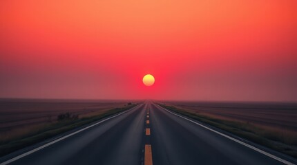 Sculptural clay art glowing with bioluminescent colors. Red heart-shaped sunset sky, modeled shapes, textured, natural light effects, vibrant glow, love background