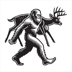 Bigfoot Sasquatch Vector illustration
