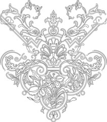 vector illustration design image decoration ornament carving classic vintage