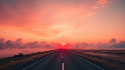 Sculptural clay art glowing with bioluminescent colors. Red heart-shaped sunset sky, modeled shapes, textured, natural light effects, vibrant glow, love background