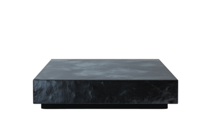 sleek charcoal platform table with minimalist design, perfect for product display or modern interior decor. smooth surface and dark tone add touch of elegance to any setting