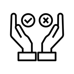 Decision vector icon