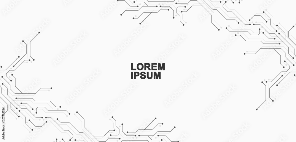 Poster circuit board digital abstract background. motherboard technology texture design. ai semiconductor a