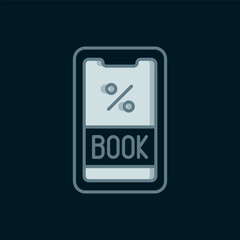 Line Cruise ticket for traveling by ship icon isolated on black background. Travel by Cruise liner. Cruises to Paradise. Flat filled outline style with shadow. Vector