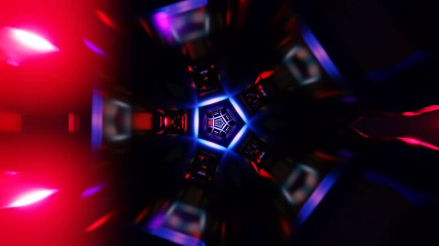 Seamless loop of evolving geometry and strobe light pulses