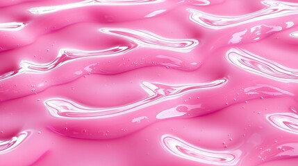 Obraz premium Abstract Pink Gel Texture Background Swirling Cosmetic Cream Shiny Liquid