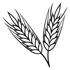 Minimalist Barley Grain Illustration