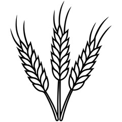 Minimalist Barley Grain Illustration