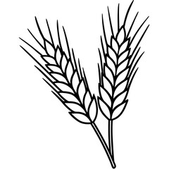 Minimalist Barley Grain Illustration