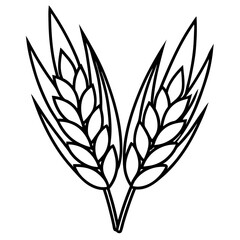 Minimalist Barley Grain Illustration