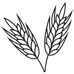 Minimalist Barley Grain Illustration
