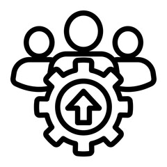 Teamwork Icon Outline Style
