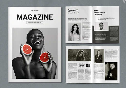 Minimal And Modern Magazine Layout