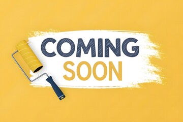 Coming Soon: Vector Design with Yellow Farb Rolle Background