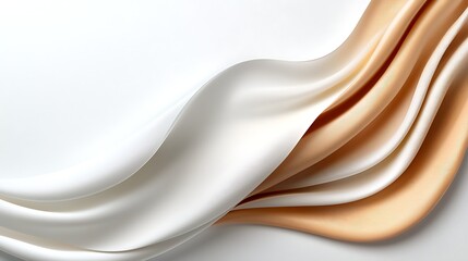 Abstract Draped Fabric in Cream and Beige Tones