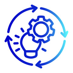 Innovation Icon Line Gradient Style for Process Improvement Pack Icon Themes
