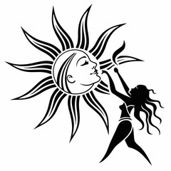 Propose Day vector silhouette black design white background