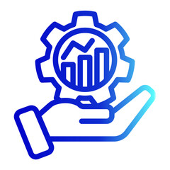 Development Icon Line Gradient Style for Process Improvement Pack Icon Themes
