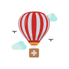 Naklejka premium Humanitarian Aid Vector Illustration