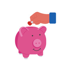 Charity Saving Vector Illustration