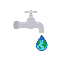 Save Water Vector Illustration