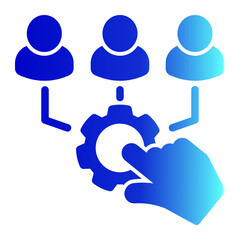 Resource Allocation Icon Glyph Gradient Style