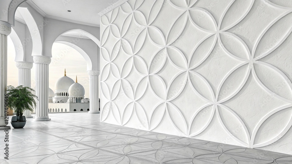 Poster white silver geometric universal background for business presentation . abstract elegant seamless pa