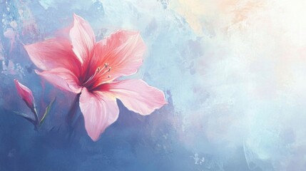 Delicate Pink Blossom on Textured Background