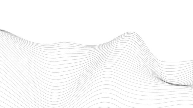 Abstract curves lines stripes pattern colorful wave dots particles 4k video animation . Abstract curve lines wave net with dots motion background