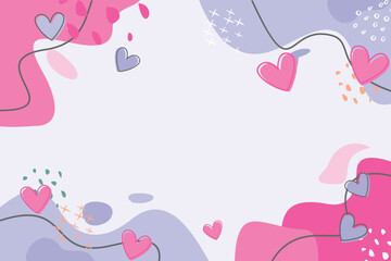 Hand drawn valentine's day background vector template EPS.10