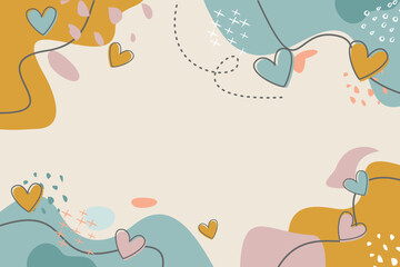 Hand drawn valentine's day background vector template EPS.10